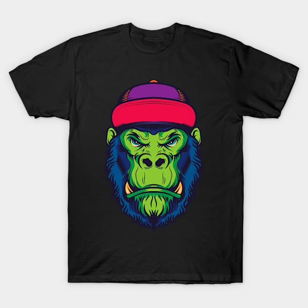 Fierce Gorilla T-Shirt by NeoHues